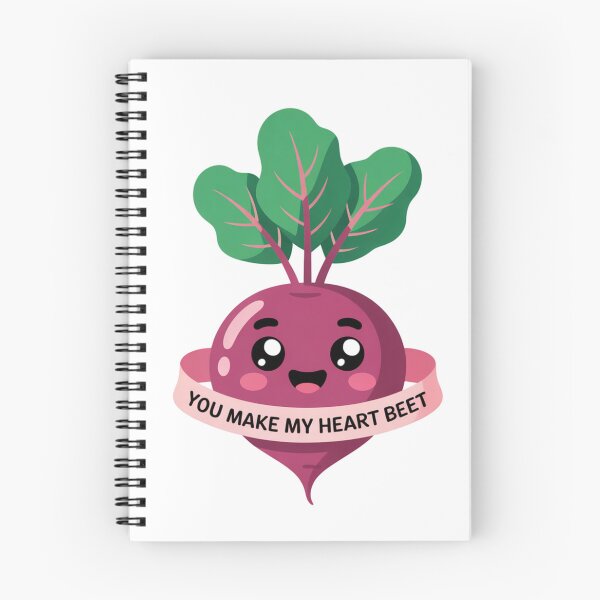 Item preview, You Make My Heart Beet, Cute Kawaii Veggie Lover Pun designed and sold by Bliss Find And Design.