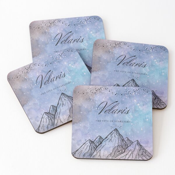 Item preview, Velaris ACOTAR mountain and stars sticker designed and sold by ObviAshley.