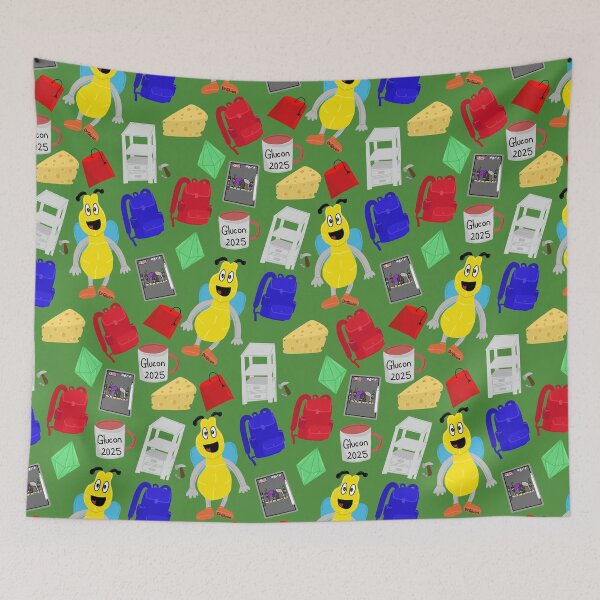 Item preview, Green DrGluon Glucon 2025 Glubee Mug Fez by LozzieEliza05 designed and sold by Lozzie Eliza Designs.