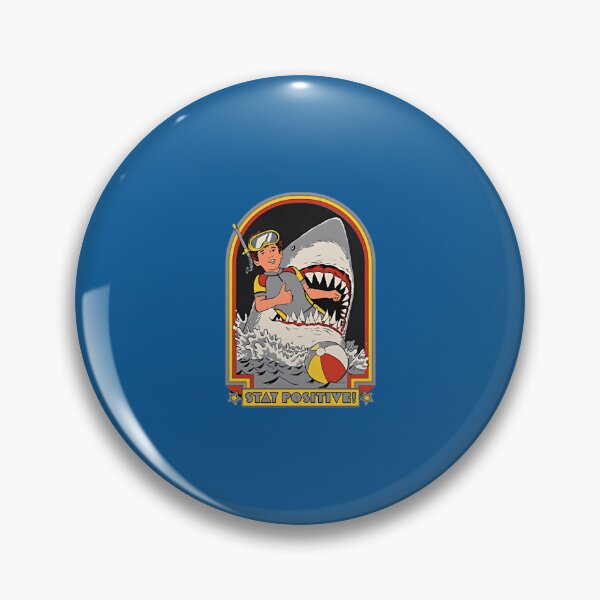 Item preview, Stay Positive Shark Attack Vintage Retro Comedy Funny Gift Vintage designed and sold by vimkcemp.