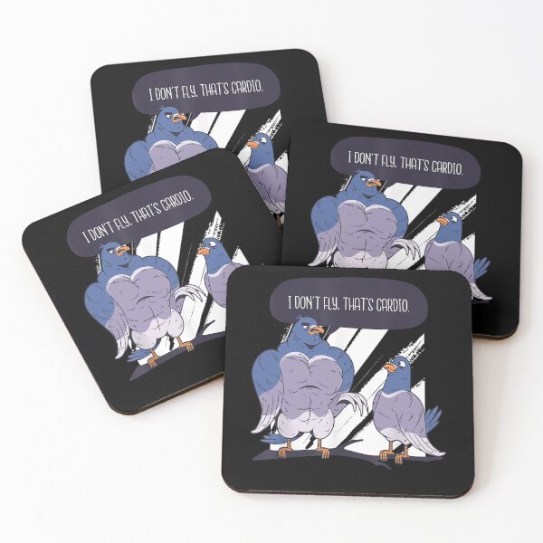 Item preview, Mens I don't fly, that's Cardio Funny Workout Pigeon with Muscles designed and sold by VincenzaRaynor.