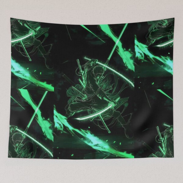 Item preview, Roronoa Zoro - Neon Green Three Sword Style designed and sold by Dyan4.