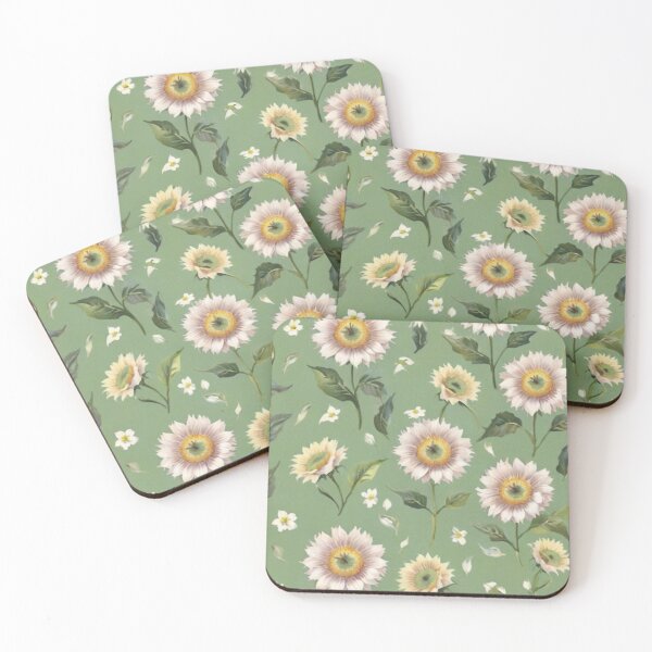 Item preview, vintage-style pink sunflowers designed and sold by Nice-patterns.
