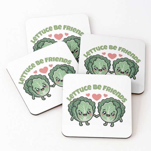 Item preview, Lettuce Be Friends, Cute Leafy Veggie Pun designed and sold by Bliss Find And Design.