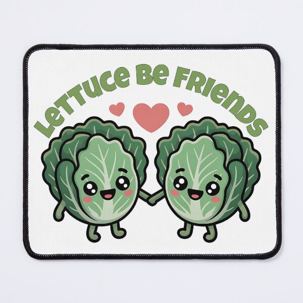 Item preview, Lettuce Be Friends, Cute Leafy Veggie Pun designed and sold by Bliss Find And Design.