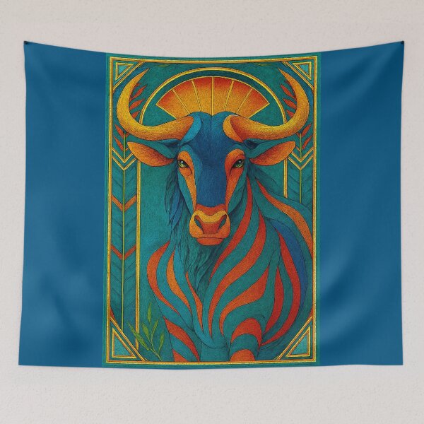 Item preview, Colorful Portrait of a Wildebeest designed and sold by CarolM.