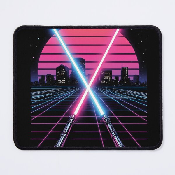 Item preview, Retro Neon Lightsaber Duel designed and sold by KUWI-Creative.
