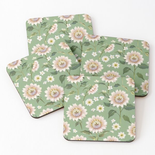 Item preview, Vintage style  pink sunflowers designed and sold by Nice-patterns.