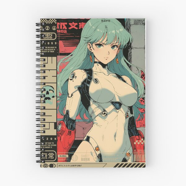 Item preview, Space cyborg girl with blue hair designed and sold by BOZGO.