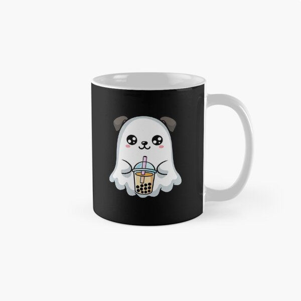 Item preview, Chibi Ghost Puppy with Boba Tea | Cute Kawaii Halloween Design designed and sold by ColorSplash123.