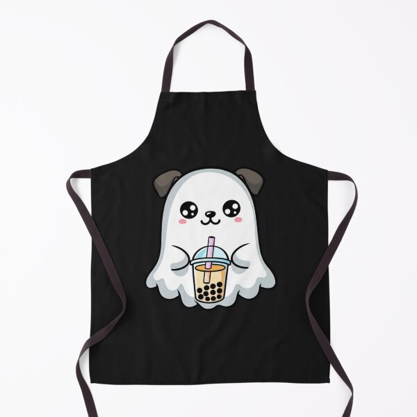 Item preview, Chibi Ghost Puppy with Boba Tea | Cute Kawaii Halloween Design designed and sold by ColorSplash123.