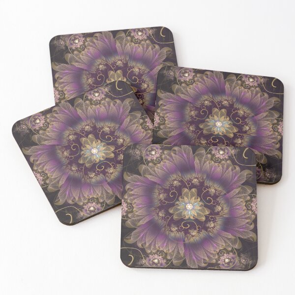 Item preview, Bohemian Ruffled Feathers and Lavender Gypsy Flowers designed and sold by San Jaya Prime.