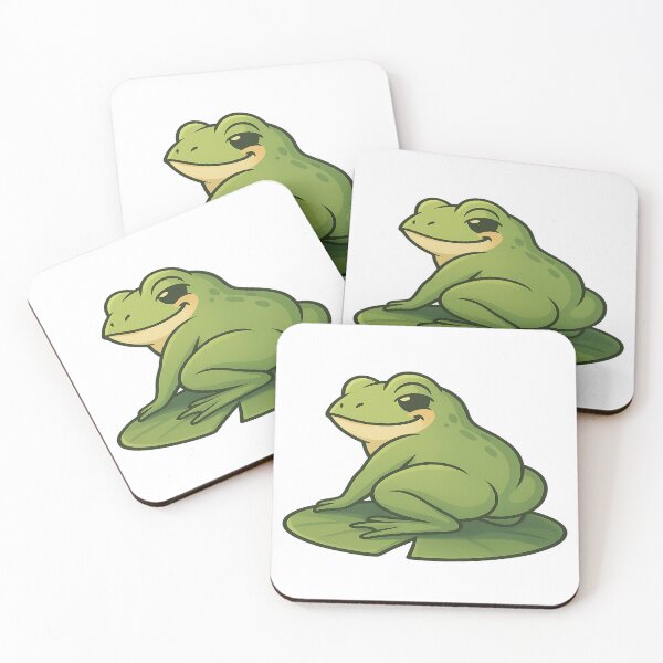 Item preview, Smug Frog Meme Sticker – Funny Cute Cartoon Frog Butt on Lily Pad designed and sold by Trendiihub.
