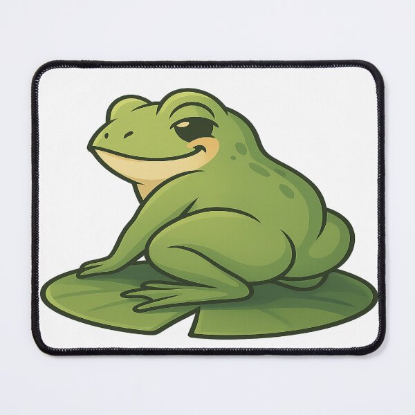 Item preview, Smug Frog Meme Sticker – Funny Cute Cartoon Frog Butt on Lily Pad designed and sold by Trendiihub.