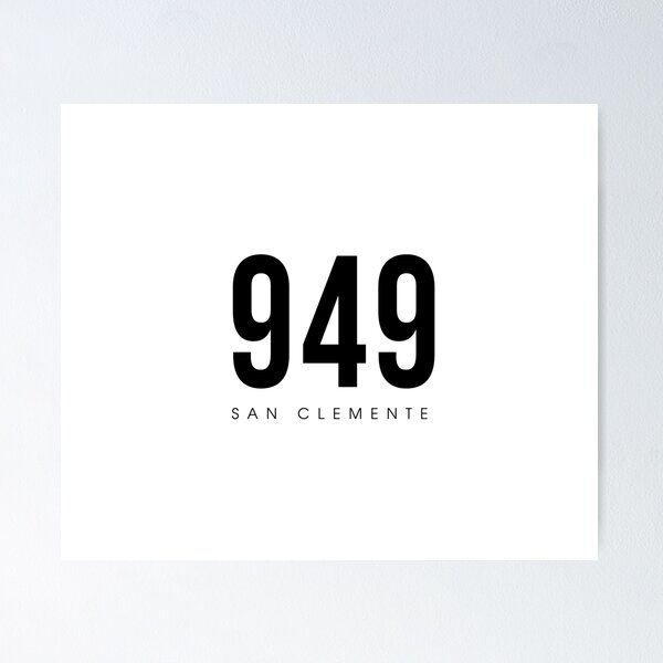 Item preview, San Clemente, CA - 949 Area Code design designed and sold by CartoCreative.