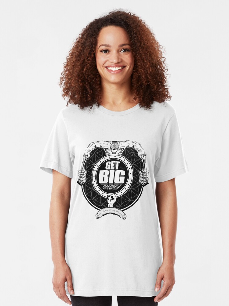 Alternate view of Get Big On 'Em!!! - WHITE Slim Fit T-Shirt