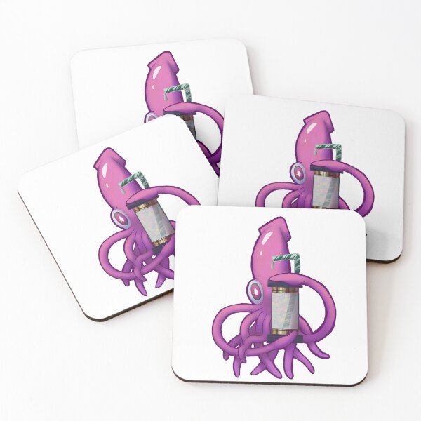 Item preview, Pink squid with opalescent drink designed and sold by Coffee-snorter.