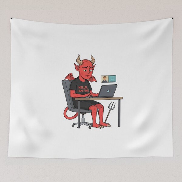 Item preview, The Remote Work Demon designed and sold by LaElee.