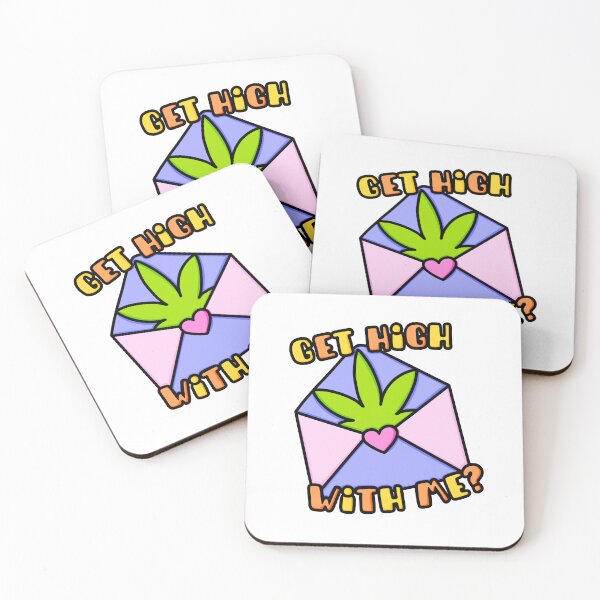 Item preview, Get High With Me? Pastel Weed designed and sold by MycoMindsMedia.