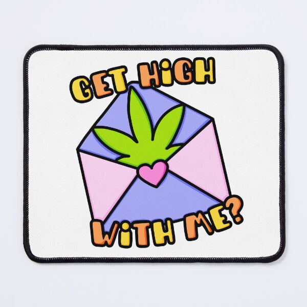 Item preview, Get High With Me? Pastel Weed designed and sold by MycoMindsMedia.