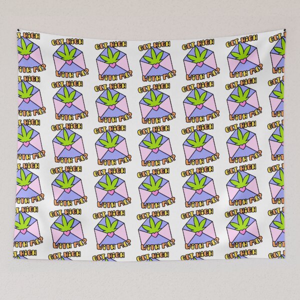 Item preview, Get High With Me? Pastel Weed designed and sold by MycoMindsMedia.