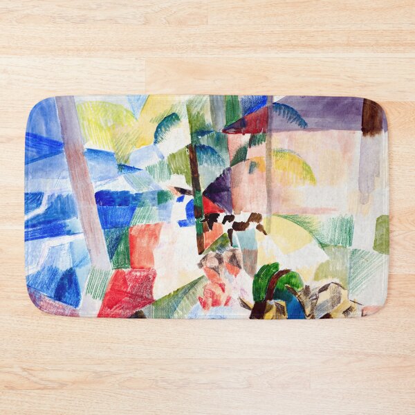 Item preview, Landscape with Children and Goats August Macke - German Expressionist Pastoral Scene - Der Blaue Reiter Movement designed and sold by Under-TheTable.