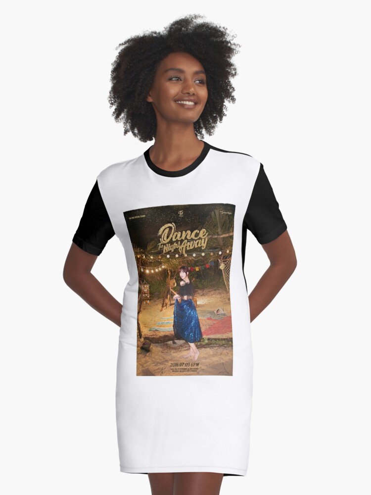 Twice 트와이스 Dance The Night Away Mina Graphic T Shirt Dress By Gottrihgtt Redbubble