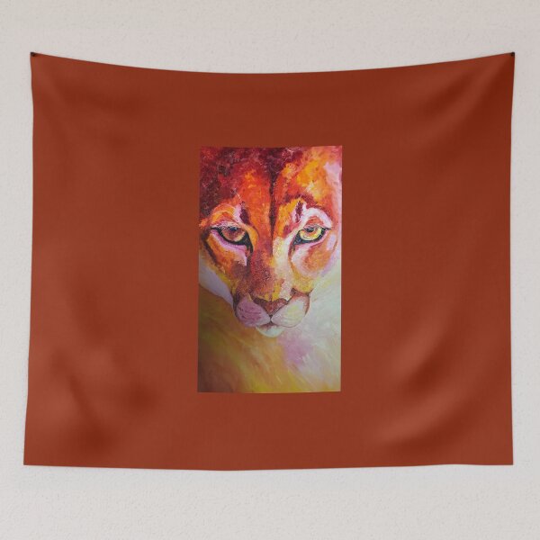 Item preview, Mountain Lion Power, an original oil painting of a stunning mountain lion designed and sold by Tricia Saroya Designs.