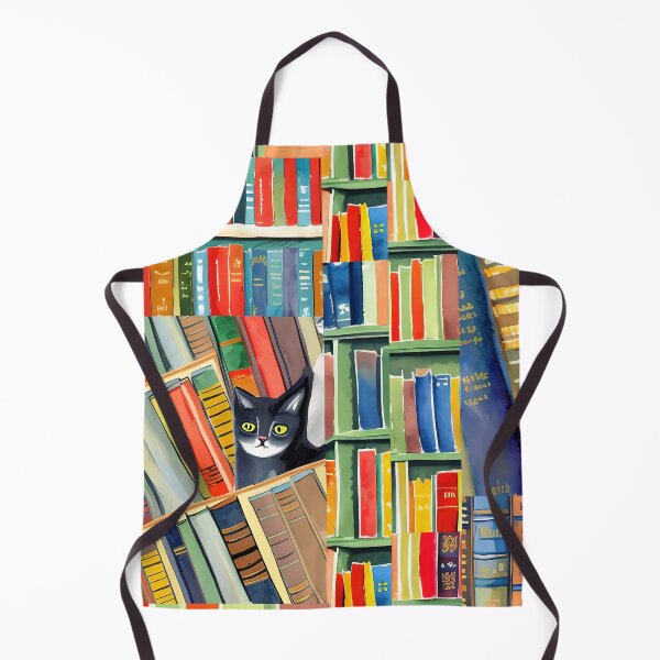 Item preview, Bookish Cat Aesthetic - Cat On A Bookshelf designed and sold by Wiss2Arts.