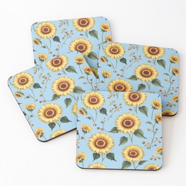 Item preview, Vintage style  yellow sunflowers designed and sold by Nice-patterns.