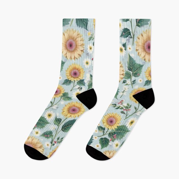 Item preview, Vintage style  yellow sunflowers designed and sold by Nice-patterns.
