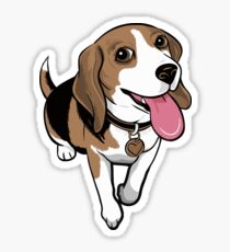Pegatina Camisa de la historieta del beagle Perros de los perros divertidos de las beagles