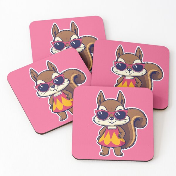 Item preview, Chibi Squirrel in Sundress – Cute Cartoon Animal with Sunglasses designed and sold by Uniquely Yours.