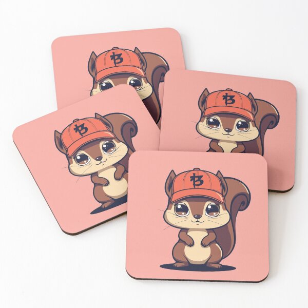 Item preview, Adorable Cartoon Squirrel – Chibi Style Animal in Streetwear Cap designed and sold by Uniquely Yours.