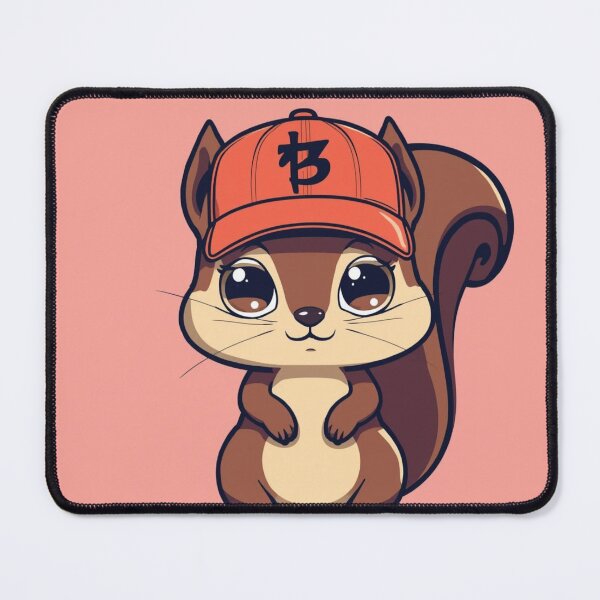 Item preview, Adorable Cartoon Squirrel – Chibi Style Animal in Streetwear Cap designed and sold by Uniquely Yours.