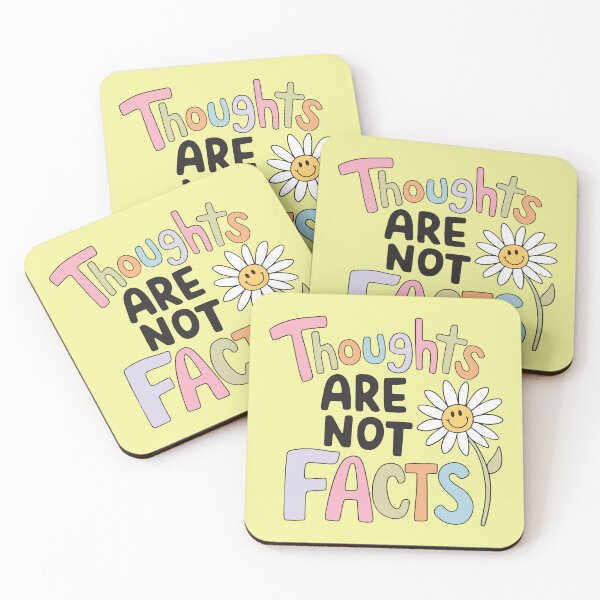 Item preview, Thoughts Are Not Facts Motivational Quote designed and sold by BrownHorse90s.