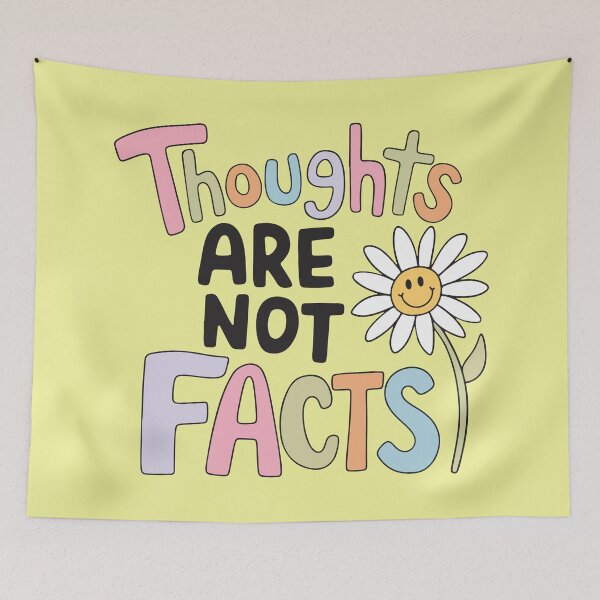 Item preview, Thoughts Are Not Facts Motivational Quote designed and sold by BrownHorse90s.