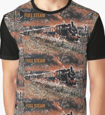 Full Steam - The Vintage Train Graphic T-Shirt