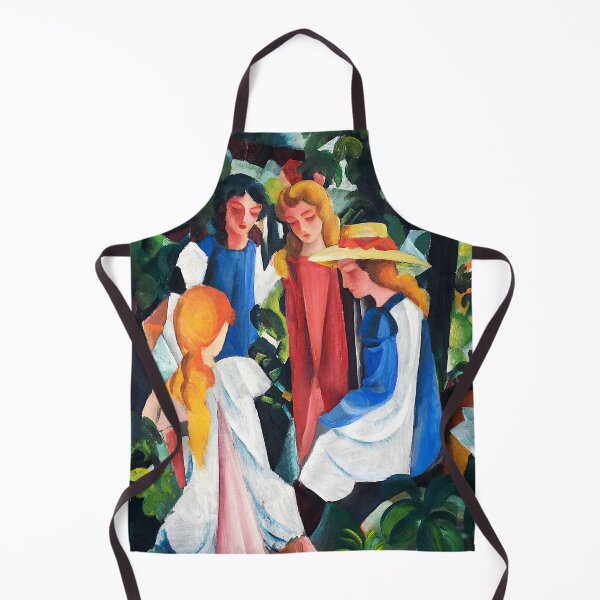 Item preview, Four Girls August Macke - German Expressionist Figure Painting - Der Blaue Reiter Colorist Art designed and sold by Under-TheTable.