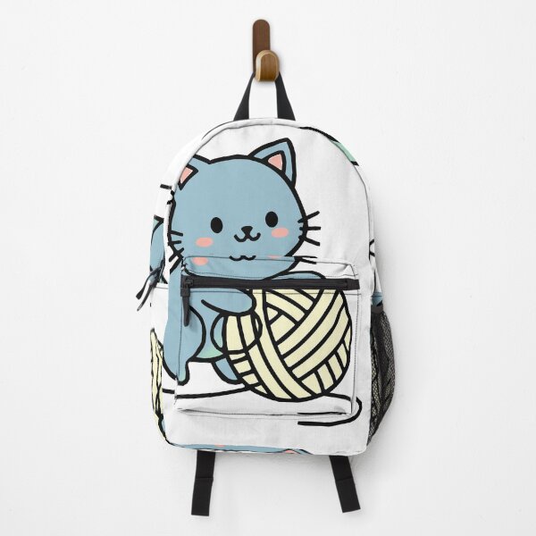 Item preview, Kawaii cat playing with a ball of yarn designed and sold by CalicoMedia.