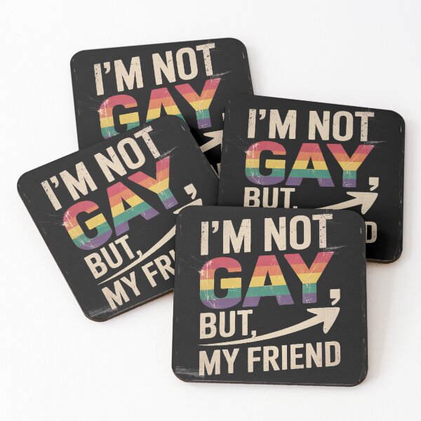 Item preview, Im Not Gay But My Friend Is LGBTQ Ally Gay Pride Men Women  designed and sold by Charidana.