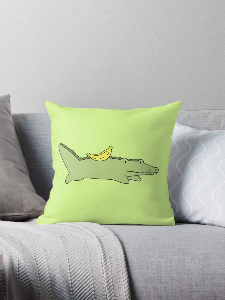 alligator throw pillow