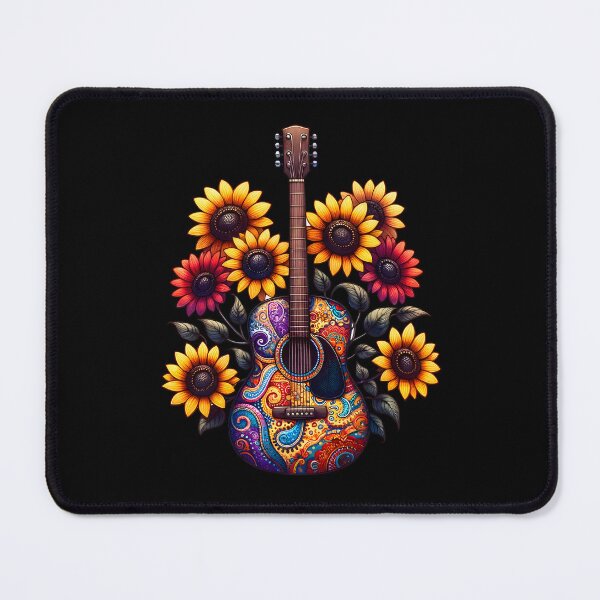 Item preview, Vintage Country Guitar and Sunflowers designed and sold by Artbellachi.