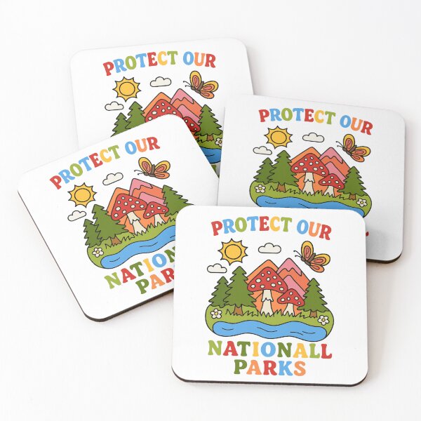 Item preview, Protect Our National Parks – Save the nature mushrooms, trees, flowers and animals bear resist designed and sold by SkeletonsDanger.