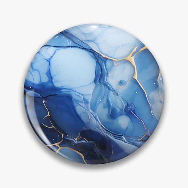 Item preview, Blue Gold Marble Texture – Colorful Abstract Art designed and sold by JollyCritters.