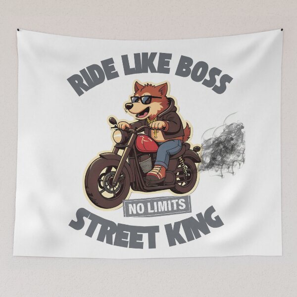 Item preview, Ride Like a Boss Wolf Biker Graphic Tee designed and sold by Jamesteeshop09.