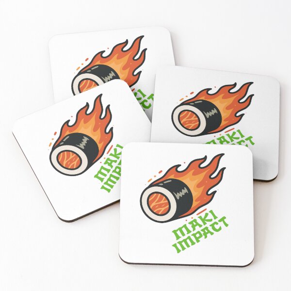 Item preview, Maki Impact – Flaming Sushi Motif designed and sold by nkhookysun.