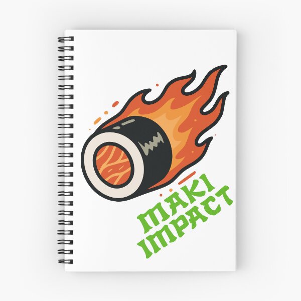 Item preview, Maki Impact – Flaming Sushi Motif designed and sold by nkhookysun.