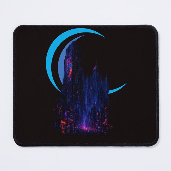 Item preview, Neon Cyberpunk Skyline – Glitchcore Futuristic Cityscape designed and sold by Tadeusz1.