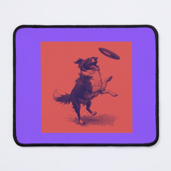 Item preview, Dog Plays in Purple and Red Background  designed and sold by VisionSticker.